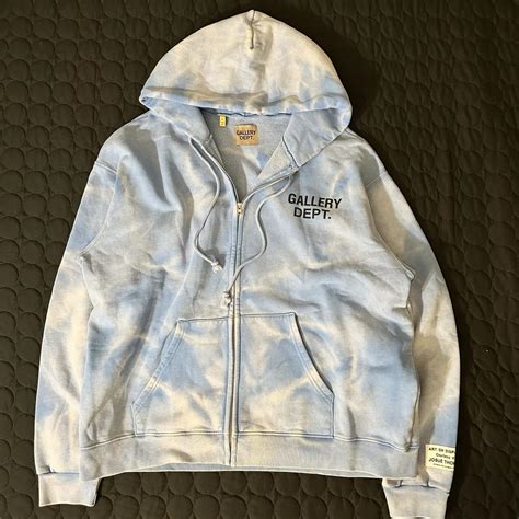 Gallery Dept Hoodie Gallery Dept Sun Faded Zip Up... - Depop