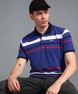DUCATI Striped Men Polo Neck Blue T-Shirt - Buy DUCATI Striped Men Polo ...