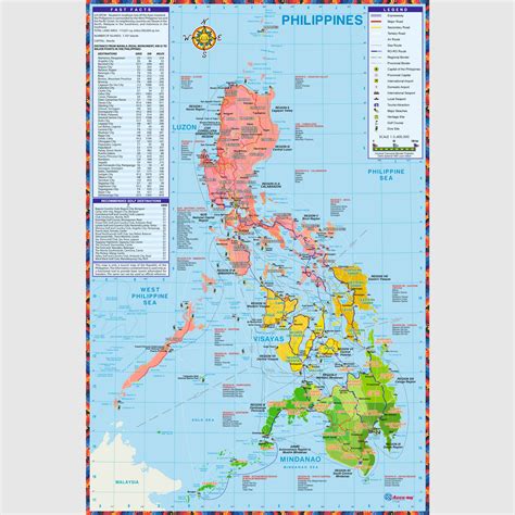 Philippine Map - Physical Large Scale Wall Map Accu-map (Updated 2016)