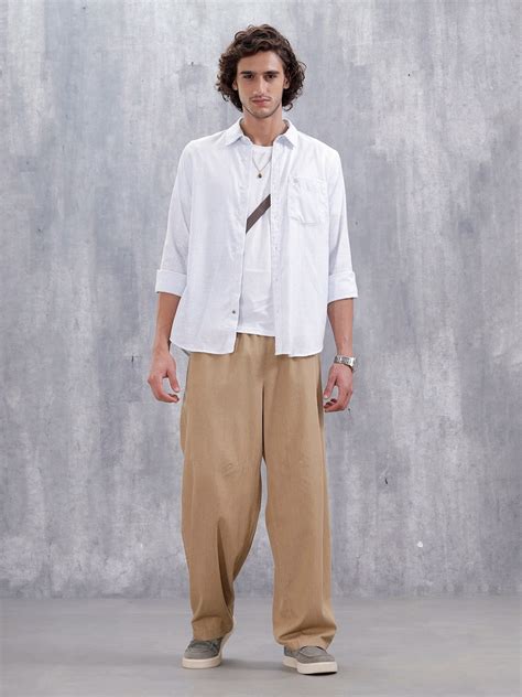 Men's Casual Striped Pattern Shirt | Light Blue – Wrogn