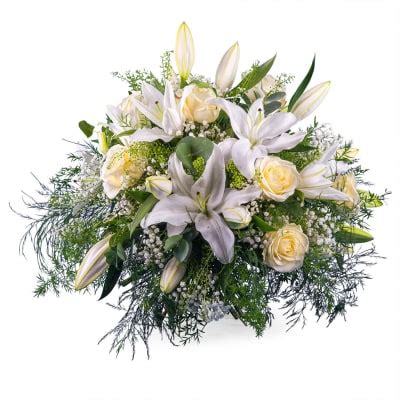 White Flower Arrangement: Order Flowers Online | Interflora India ...