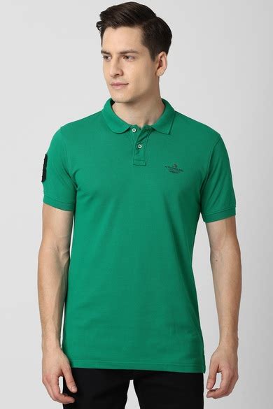 Buy Men Green Print Polo Neck Collar T-shirt Online - 669870 | Peter ...