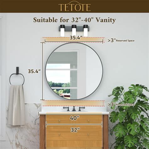 TETOTE Black Round Mirror, 36 Inch Matte Metal India | Ubuy