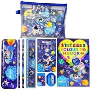 PLUSPOINT Stationery Astronaut Gift Set for Kids Pack of 9 Pcs ...