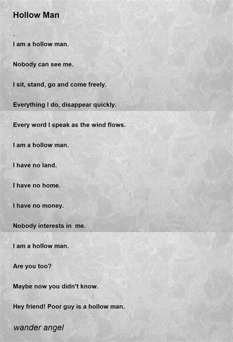 Hollow Man Poem