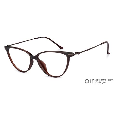 Buy Matte Brown Full Rim Cat Eye Lenskart Air Online Air fusion P010 ...