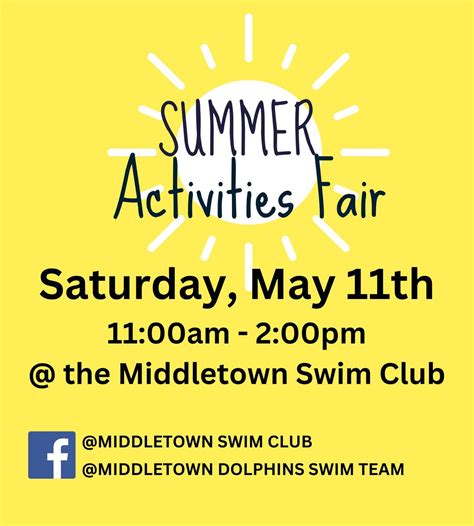 Summer Activities Fair, Middletown Swim Club, 11 May 2024 | AllEvents