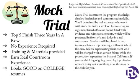 Mock Trial – Mock Trial – Ridgeview High School