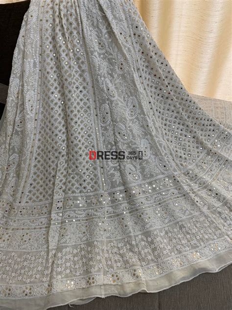 Ivory Kamdani Lucknowi Lehenga Skirt (Only Skirt) – Dress365days