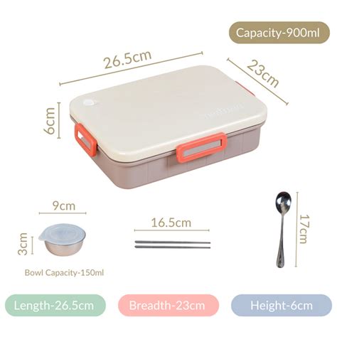 Insulated Lunch Box Online With 4 Section - 900ml | Nestasia