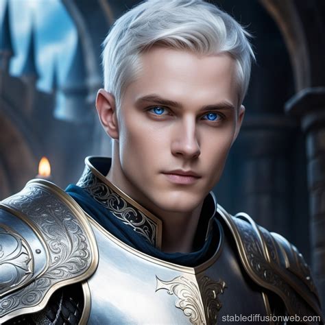 Scarred Knight with Steel Blue Eyes | Stable Diffusion Online