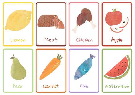Food FlashCards 的图像结果