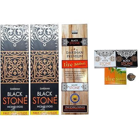 Darshan Incense - Black Stone Incense Sticks (Agarbatti) 170 Grams Box ...