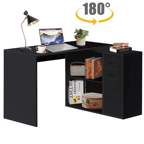 WOODYHOME 180 Degree Rotating Computer Desk, L India | Ubuy