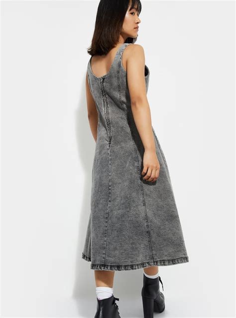 Buy ALAYA F x URB_N Women Panelled A-Line Denim Dress Online at just Rs ...