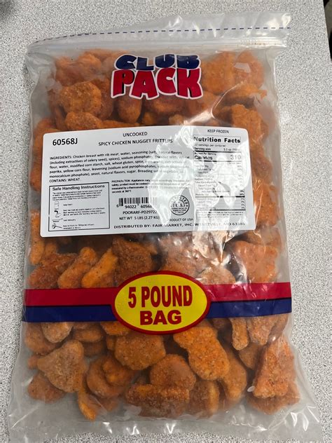 Uncooked Spicy Breaded Chicken Nuggets (5 LB Bag) - Valu Foods
