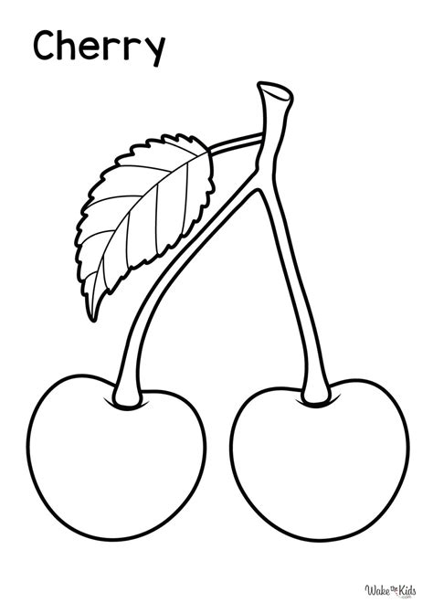 Cherry Coloring Pages (Free Printable PDFs) | WakeTheKids