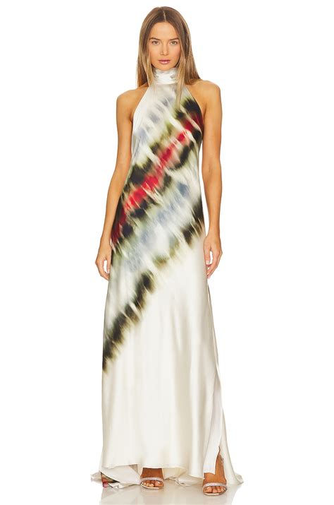 SILVIA TCHERASSI Sheryl Maxi Dress in Multi Linear Distortion | REVOLVE