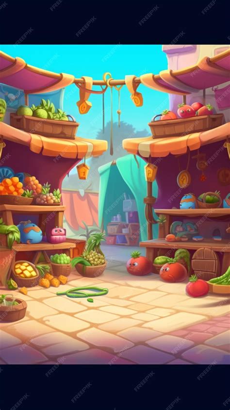 Vegetable Market Cartoon 的图像结果