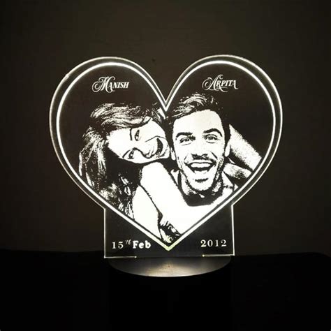 Buy 3D LED Personalised Anniversary Name Photo Date Lamp Online - GAL21 ...