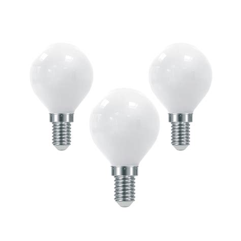 Pack x3 Bombilla LED esférica G45 E14 de 6W, luz fria 6000K acabado ...