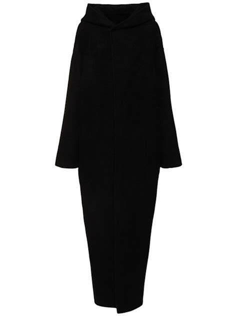 Hooded cashmere long coat - Rick Owens - Women | Luisaviaroma