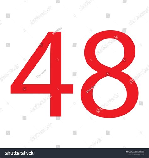 Number 48 Simple Clip Art Vector Stock Vector (Royalty Free) 2163268053 ...