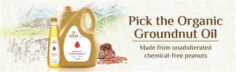 Gulab Organic Filtered Groundnut Oil/Peanut Oil - 5 Litre : Amazon.in ...