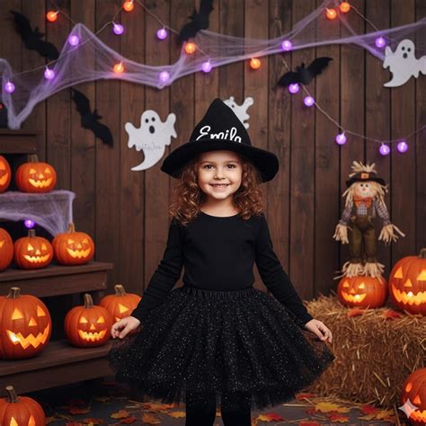 Custom Embroidered Toddler Witch Hat, Personalized Halloween Costume - Etsy