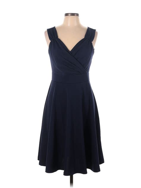 Grace Karin Solid Navy Blue Casual Dress Size L - 67% off | ThredUp