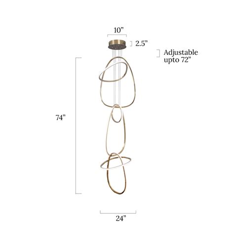 Orbital Double Height LED Chandelier for Homes | Light & Living