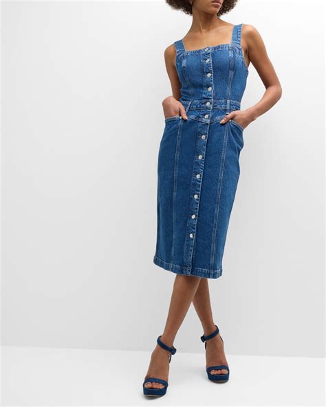 Rails Malibu Denim Midi Dress | Neiman Marcus