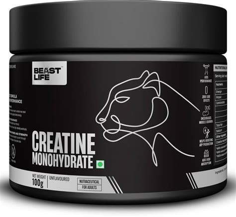 BeastLife Super Micronized Creatine Monohydrate Unflavoured 100g | NABL ...