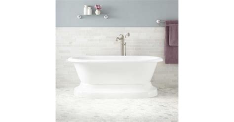 Signature Hardware 423066 Berclair 67" Cast Iron Soaking Freestanding ...