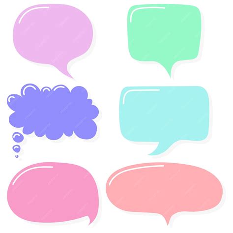 Colored Speech Bubbles Clip Art