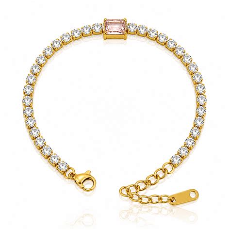 Pink Charm Nene Tennis Bracelet – House of Suniyara