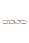 Buy Rose Gold Imitation Diamonds American Bangles Set by Nazaakat By ...