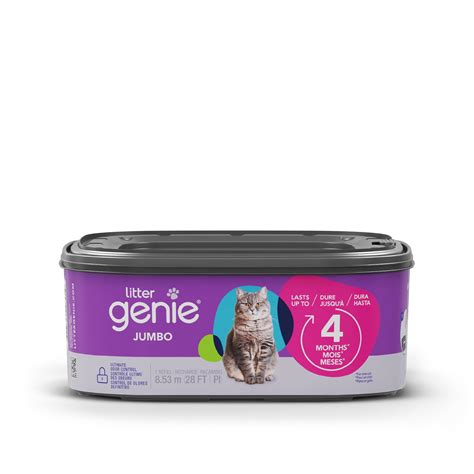 Litter Genie Jumbo Refill |Up to 4 Months of Supply|Odor Control cat ...