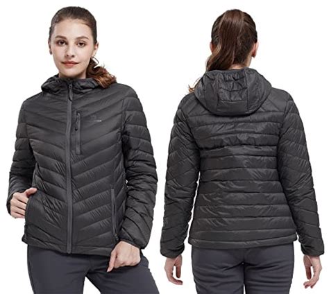 Buy CAMEL CROWN Women's Hooded Down Jackets Quilted Lightweight Puffer ...