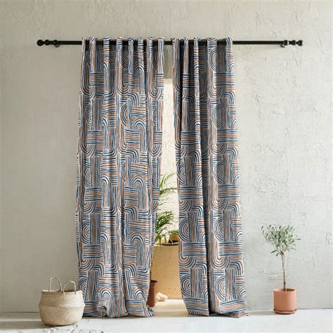 Buy Poetic Curves Brown Room Darkening Curtains Online | Drape Story ...