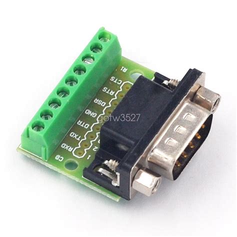 D-SUB DB9 Breakout Board Connector 9 Pin 2 Row Male | Ubuy India