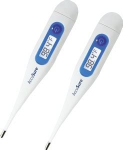AccuSure Combo Pack of 2 Waterproof Non Mercury MT-32 Digital ...