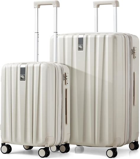 Amazon.com | Hanke Expandable Hard Shell Luggage Sets 2 piece Carry On Luggage with Wheels ...