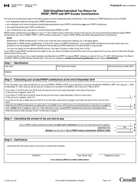 2020-2026 Form Canada T1-OVP-S E - Blank Fillable Template | Fill Out ...