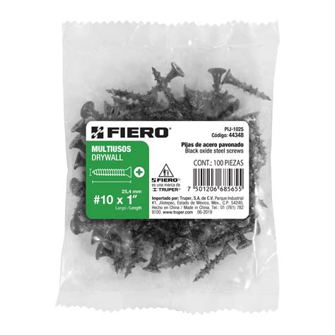 Bolsa con 100 pijas #10 x 1 multiusos, FIERO - Truper - Grupo Ferre-Max