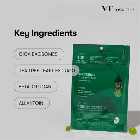 VT COSMETICS Pro Cica Reedle Shot 100 1-step Dressing Hydrogel Mask 33 ...