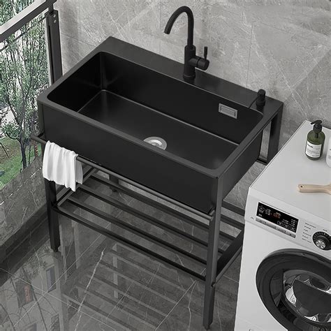 Amazon.com: Black Utility Sinks For A Laundry Room,White Commercial ...