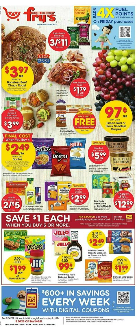 Fry's Food Weekly Ad from July 5