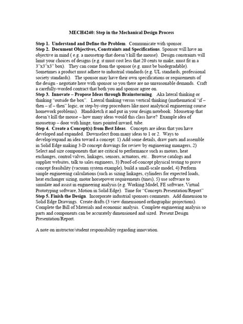 Image result for Mechanical Engineering Design Process