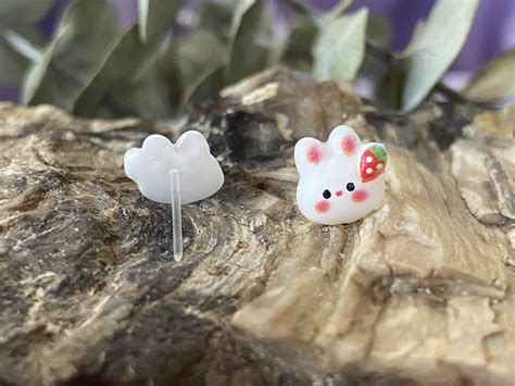 Brat Bunny Studs Hypoallergenic Earrings - Brat Earrings